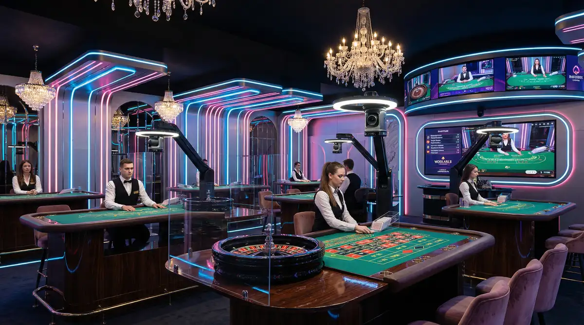 美女荷官专业演播室环境